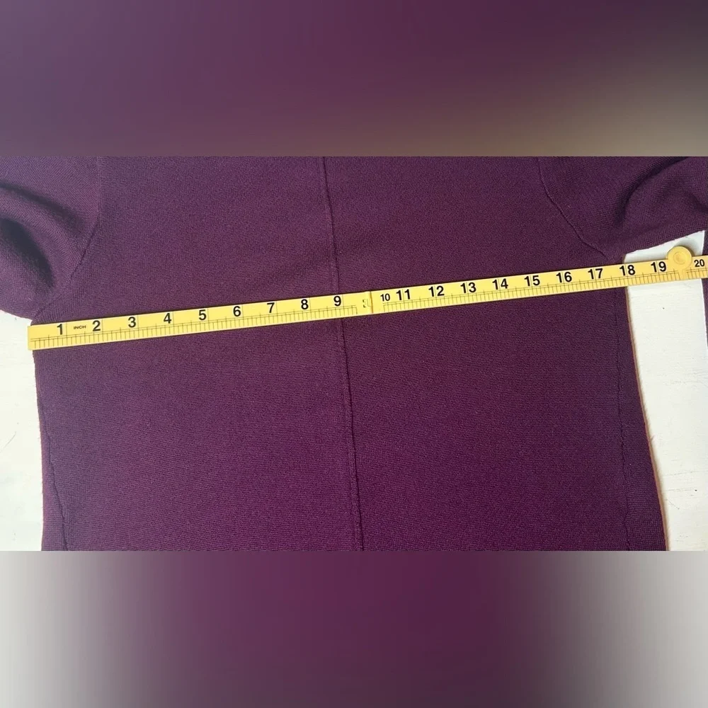 Sea New York Burgundy Turtleneck Sweater Sz XS Old Money Quiet Luxury 100% Wool